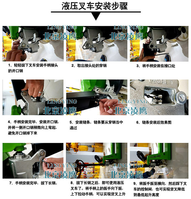 手動液壓搬運(yùn)車安裝步驟
